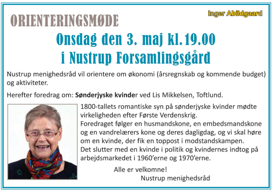 Nustrup Menighedsråd 1 Nustrup Menighedsråd – Lokalt Råd til Fællesskab og Samarbejde